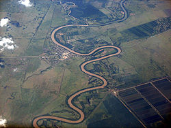 Los tramos inferiores del río en otoño de 2007.