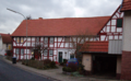 English: Half-timbered building in Strebendorf, Ober-Breidenbacher Strasse 11 / Romrod / Hesse / Germany