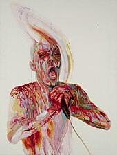 Oh mighty God (the Scream), 2009, oil on wood, 122x93cm