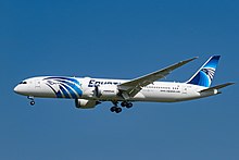 An Egyptair Boeing 787-9 Dreamliner