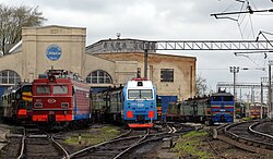 Stazione di Salsk, veduta del deposito locomotive