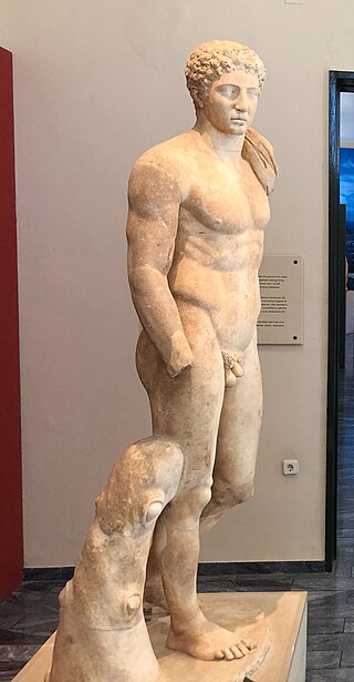 <i>Hermes of Messene</i> Roman statue of Hermes