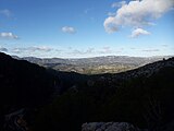 La serra de Cardó un dia fred de final de tardor.