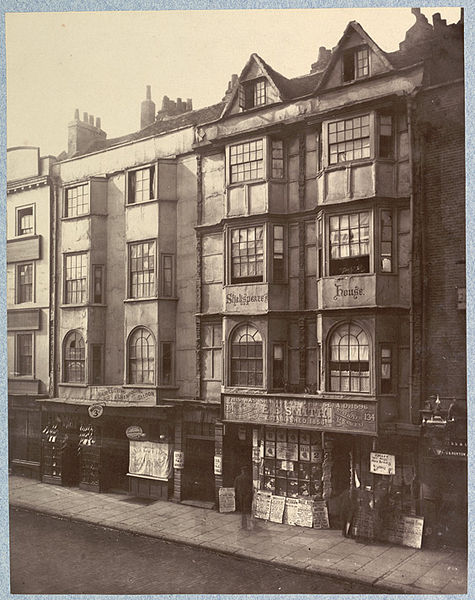 134 Aldersgate Street, Shakespeare's House - demolished in 1879