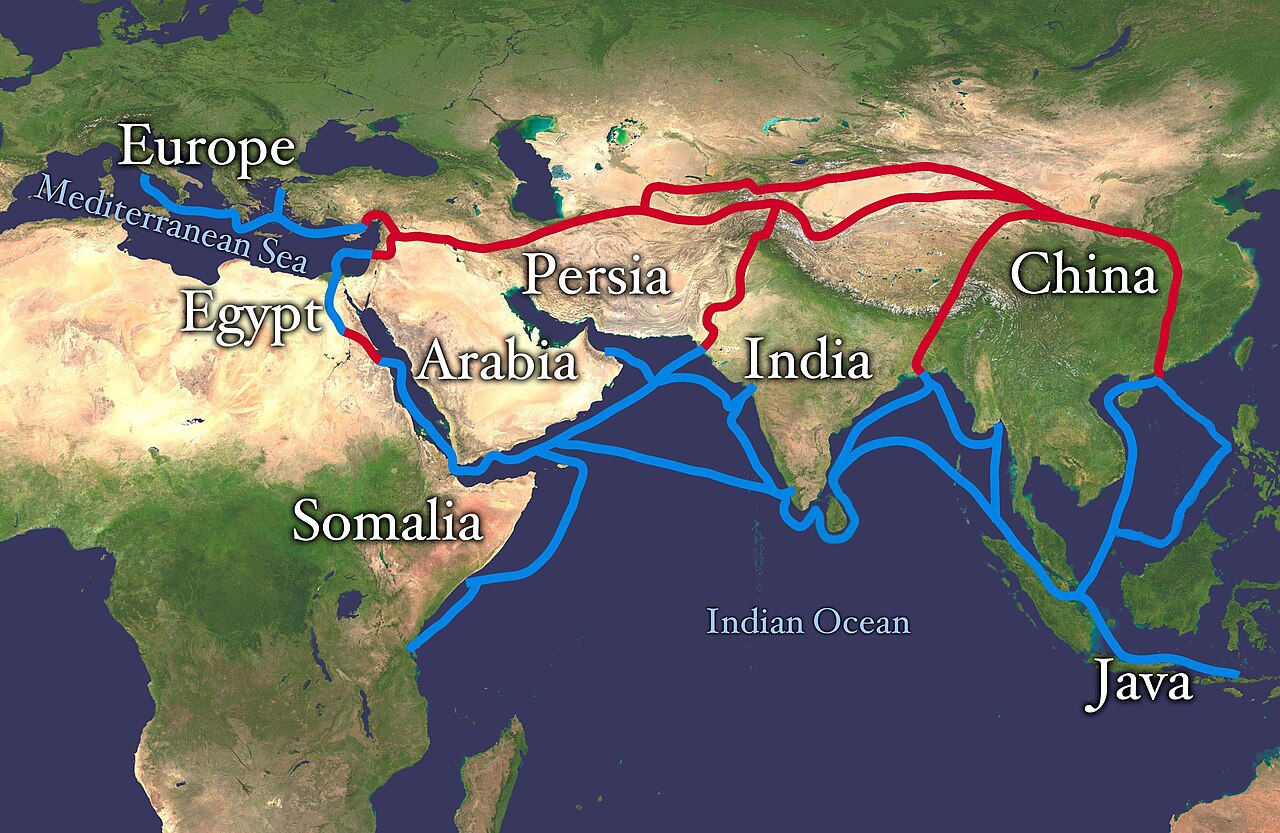 map of silk route File Silk Route Jpg Wikimedia Commons map of silk route