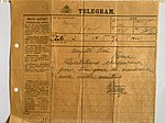 Gustav V telegram till drottning Victoria i Rom