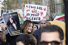 Solidarity demonstration in Melbourne, September 2022 Solidarity with Iranian Protests (52382933671).jpg