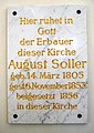 Grabinschrift von August Soller