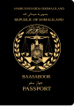 1996 yılında verilen Somaliland Cumhuriyeti pasaportu.
