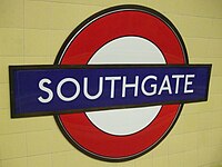 Southgate station roundel.JPG