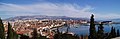 Vista panorâmica de Split a partir da colina de Marjan