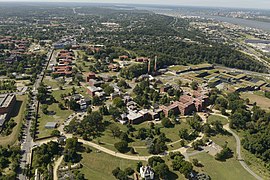 Aerial view of St. Elizabeths Hospital West Campus in 2015