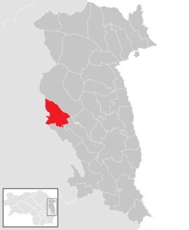 Poloha obce Stubenberg v okrese Hartberg-Fürstenfeld (klikacia mapa)