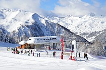 La gare amont du Télésiège de Peisey.