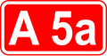 Sign for French Autoroute A5a