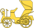 Čeština: Symbolický nákres prvního kopřivnického automobilu Präsident z roku 1897 - vektorový obkres z městského znaku Kopřivnice.