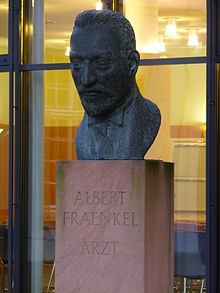 Bust of Albert Fraenkel, Heidelberg 2004 Tb-Forscher Albert Fraenkel (1864-1938).JPG