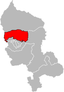 Situation of the canton of Valdoie in the department of Territoire de Belfort