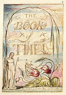 <i>The Book of Thel</i> illustrated poem by William Blake
