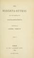 The Vedanta-Sutras, transl. George Thibaut, 1890.djvu