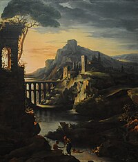 Theodore Gericault- Evening landscape with an aqueduct, 1818.jpg