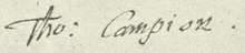 Thomas Campion Signature.png