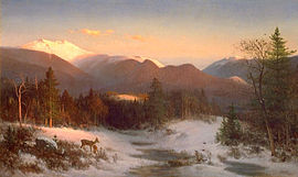 Mount Lafayette yn 'e winter (1870)