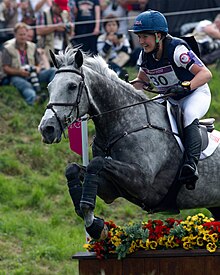 Tiana Coudray and Ringwood Magister competing at the 2012 Summer Olympics in London. Tiana Coudray Ringwood Magister cross country London 2012.jpg