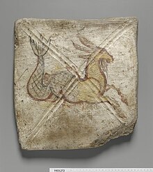 A Capricorn Tile from the Dura-Europos synagogue Ceiling Tile with capricorn.jpg
