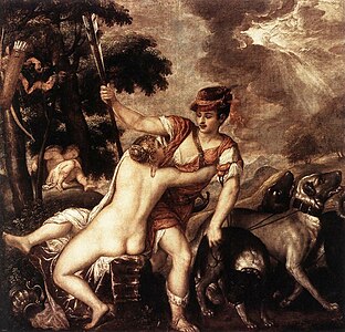 Vénus et Adonis, 1560 – Galerie nationale d'Art ancien, à Rome.