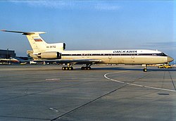 Tupolev Tu-154M of the Omskavia at Stuttgart Airport