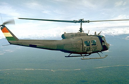 A UH-1 of the FAB in flight