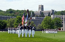 Cadet color guard on parade USMA Color Guard on Parade.jpg