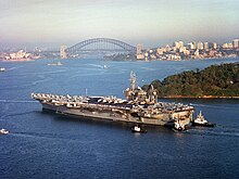 Constellation in Sydney harbor, 2001.