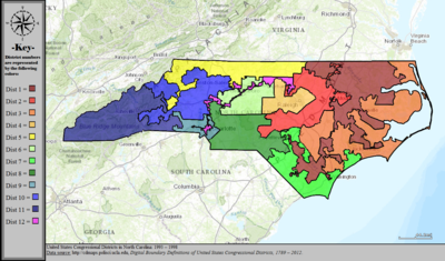United States Congressional Districts in North Carolina, 1993 – 1998.tif