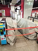 荃灣站遭到破壞的閘機