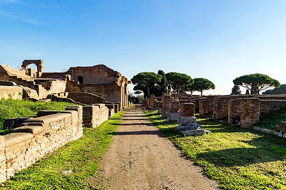 The Via Gherardo in the ancient Roman port of Ostia