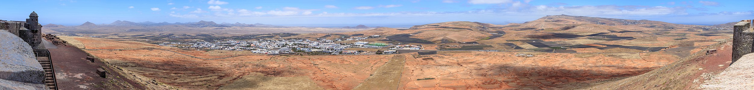 View from Castillo de Santa Bárbara on Teguise Lanzarote