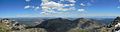 Panorama of views northwest to northeast from the summit of Tiffany Mountain