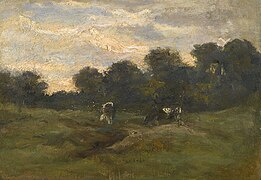 Prairie avec des vaches, 1883, collection particulière