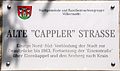 English: Plaque for the old “Cappler” Road Deutsch: Beschreibung der alten „Cappler“ Straße