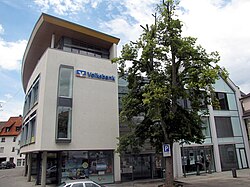 Die Hauptstelle der Volksbank in Meßkirch