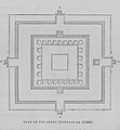 Plan du stupa, selon Francis Garnier, Voyage d'exploration en Indo-Chine, Hachette, 1873.