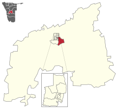 Karte Windhoek-Ost in Namibia