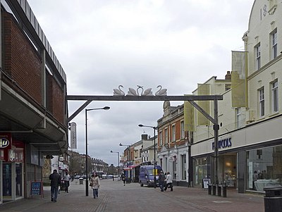 The Four Swannes sign in 2009