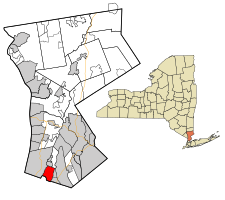 芒特弗農在紐約州威斯特徹斯特縣的位置