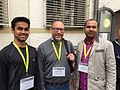 Wikipedians with Jimmy Wales at Wikimedia Conference.jpg