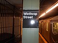 First attempt to expand the gallery of Winthrop Street (IRT Nostrand Avenue Line) station.