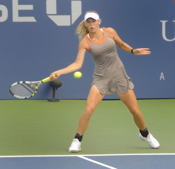 Wozniacki during the 2008 US Open