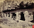 *[Façade of Hindu Cave XXI (Ramesvara), Ellora.], by J. Johnston, c.1874*